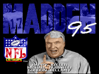 Madden NFL '95 title screen for Super Nintendo